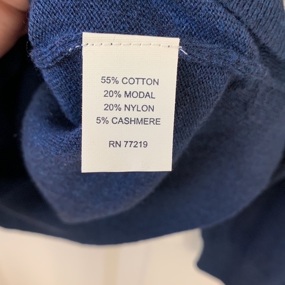 NWOT Joseph Abboud Men’s Modern fit Crewneck pullover cashmere large navy - Picture 6 of 10